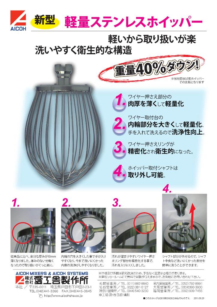 附件 轻量不锈钢打发器目录